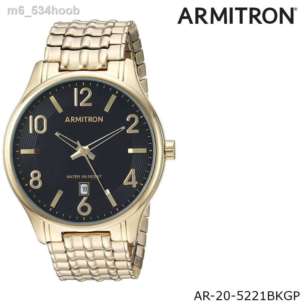 ﺴ✗Armitron AR-20-5221BKGP นาฬิกาข้อมือผู้ชาย สีทอง