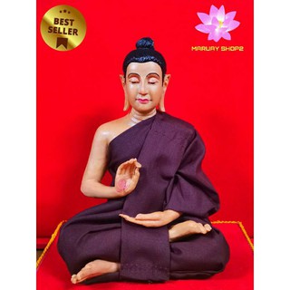 พระพุทธเจ้า ปางประทานพร งานขี้ผึ้งไฟเบอร์ หน้าตัก 5 นิ้ว สูง23 ซม.