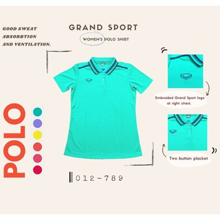 เสื้อโปโลแขนสั้น ทรงสำหรับผู้หญิง Grand sport รุ่น 012-789  Part 1