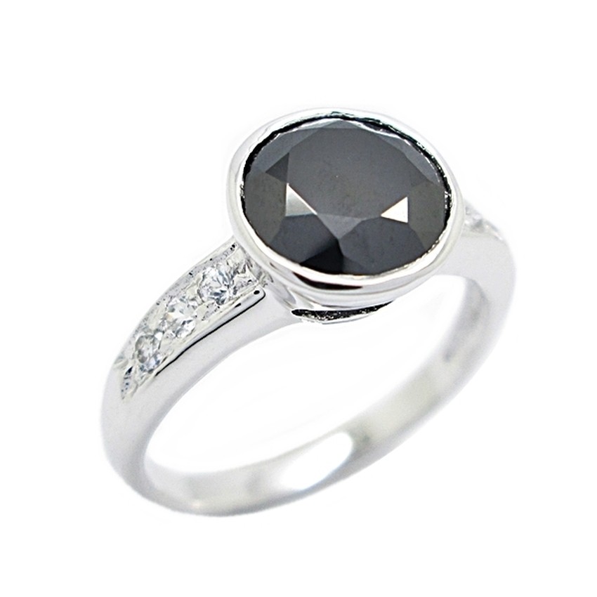 แหวนนิลดำ นิลดำ แหวนสำหรับผู้หญิง แหวนหญิง ชุบทองคำขาว ชุบทองคำขาวแท้