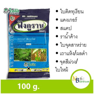 (100 g) ฟังกูราน โอเอช สารคอปเปอร์ ป้องกันกำจัดโรคพืชสูตรทนฝนคุณภาพสูง คอปเปอร์ ไฮดรอกไซด์ โซตัส 0115