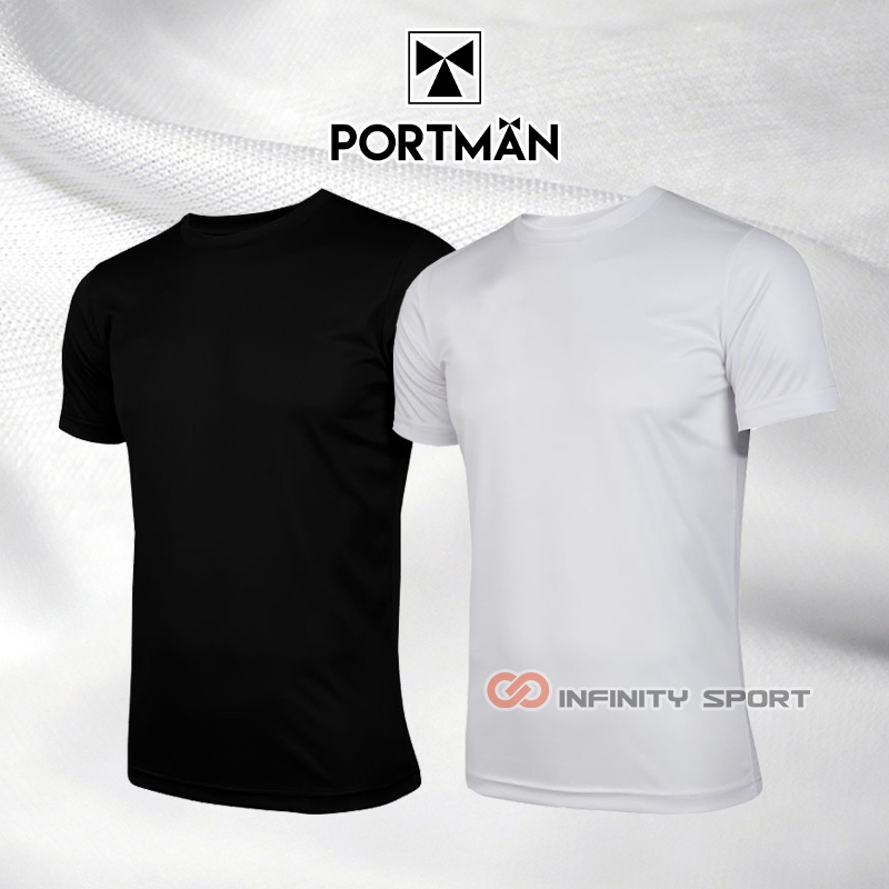 PORTMAN เสื้อกีฬาฟุตบอล คอกลม มี 2 สี ขาว,ดำ