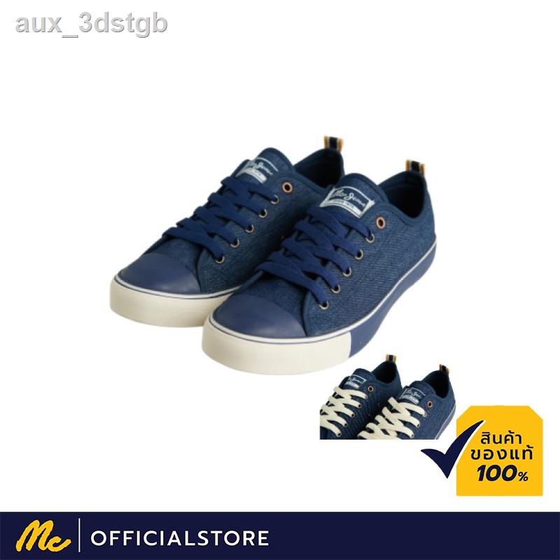 ₪Mc Jeans รองเท้าผ้าใบ M09Z016 กันน้ำ แอนตี้แบคทีเรีย สียีนส์ พร้อมเชือกรองเท้า