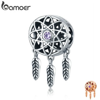 BAMOER Dreamcatcher Bead fit Charm Bracelet Necklace DIY 925 Sterling Silver