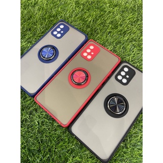 เคสมือถือ OPPO A74 4G/REALME C20/C21Y / C25Y/C35/GT MASTER/RENO 7 5G/RENO 7 PRO ใสขุ่น แหวนตั้งได้ แม่เหล็กกันรอยนิ้วมือ