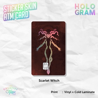 Scarlet Witch - สติกเกอร์การ์ดผิว HOLOGRAM - Vinyl ATM Debit Credit Emoney Flazz Sticker Marvel Wanda Maximoff