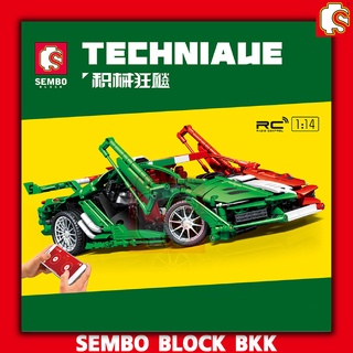 ชุดบล็อคตัวต่อ SEMBO BLOCK รถเทคนิค รถซุปเปอร์คาร์เเลมโบกินีลายธงชาติ อิตาลี SD701927 จำนวน 1316 ชิ้น (ไม่มีมอเตอร์)