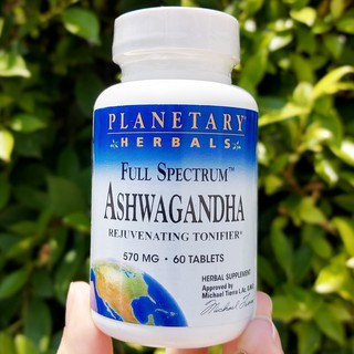 โสมอินเดีย Full Spectrum™ Ashwagandha 570 mg 60 Tablets (Planetary Herbals®) บำรุงสมอง ต่อมไทรอยด์ และกล้ามเน