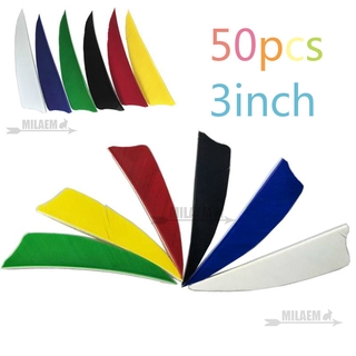 Arrow Feather 3นิ้วธรรมชาติตุรกีFeathers 50Pcsรูปโล่ปีกด้านขวาปีกซ้ายแบบดั้งเดิมFletchingสำหรับเพลาลูกศร