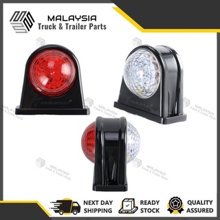 ไฟ LED ด้านข้าง 12V 24V พร้อม SKRU RED WHITE ด้านข้าง ไฟสัญญาณ ไฟสัญญาณ แลมปู LORI TRAILER TRUCK AKSESORI