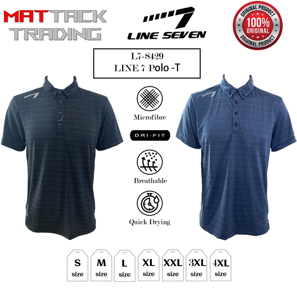 NEW ARRIVAL LINE SEVEN MEN COLLAR POLO T SHIRT l BAJU KOLAR KASUAL LINE 7 [L7-8429]