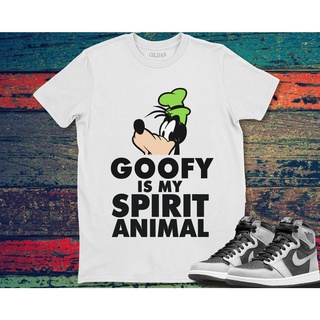 เสื้อยืดผ้าฝ้ายพิมพ์ลายขายดี เสื้อยืด พิมพ์ลาย Disney Goofy Is My Spirit Animal สําหรับผู้ใหญ่ ทุกเพศ