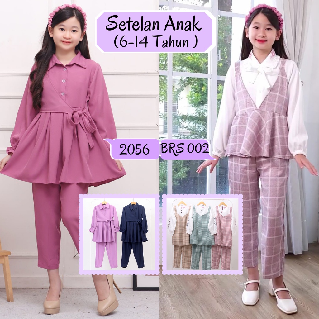 Katun (6 - 14 ปี) GIRLS& 39; RAYON COTTON PANTS SET / GIRLS& 39; ONE SET SETCEL ZR 506