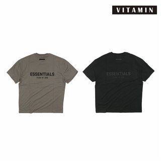 เสื้อยืดอินเทรนด์ผู้ชายอินเทรนด์ผู้หญิงเสื้อยืดคอกลมแขนสั้น Fear Of God Essentials 21SS FogS-3XL