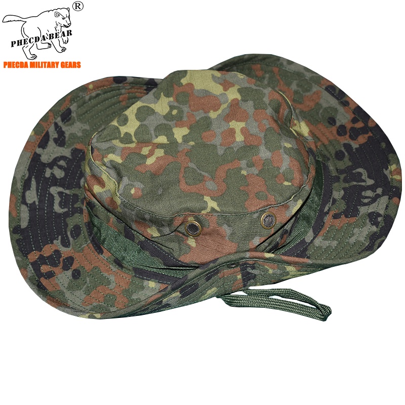 flecktarn tactical bonnie hat army fans outdoor camping sunhat fishing ...