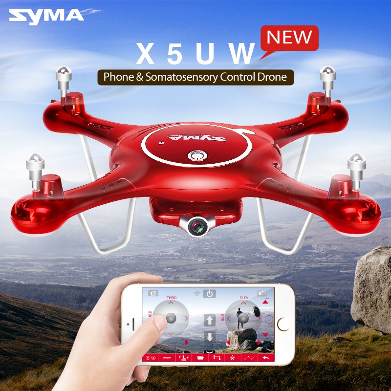 โดรนติดกล้อง Drone SYMA รุ่น X5 UW คุณภาพกล้อง 720P Real Time ดูภาพสดจากหน้าจอมือถือมี(ใบอนุญาต)