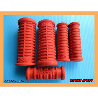 HONDA C50 C65 C70 C90 FOOT PEG SET "RED" // ยางพักเท้าหน้าหลัง ยางคันสตาร์ท สีแดง สินค้าคุณภาพ ได้มาตรฐาน ราคาถูก ขายดี