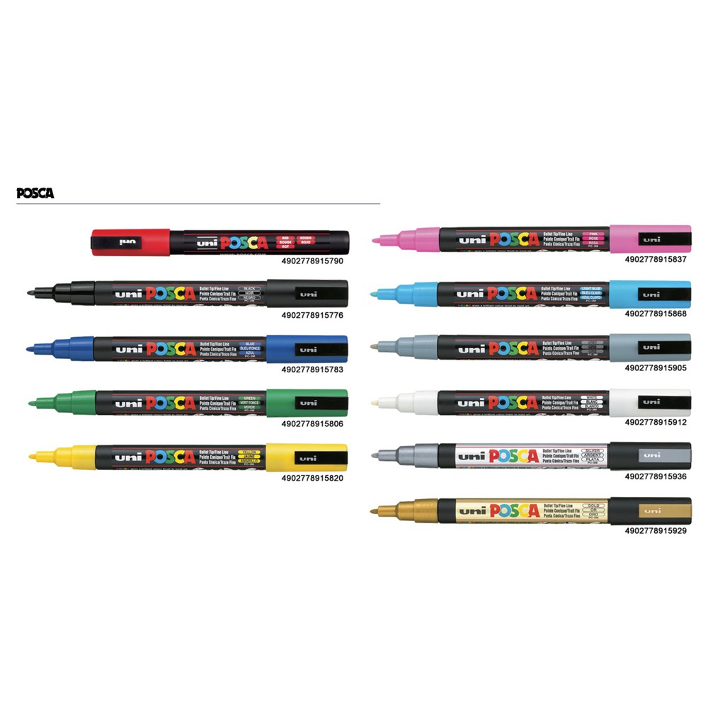 ปากกามาร์คเกอร์ uni Posca PC-3M 0.9-1.3 mm (1ด้าม)