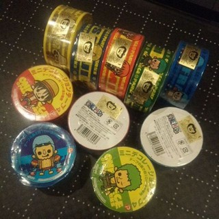 วาชิเทป วันพีช One Piece Tape​ เทปกาว​ (10ม.) ลายการ์ตูน​ญี่ปุ่น​ ของแท้ สติ๊กเกอร์​แมวทอง