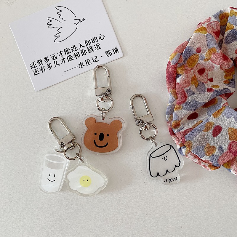 พวงกุญแจอะคริลิค จี้รูปการ์ตูนหมีโคอาล่าน่ารัก สไตล์เกาหลี สําหรับ airpods F110