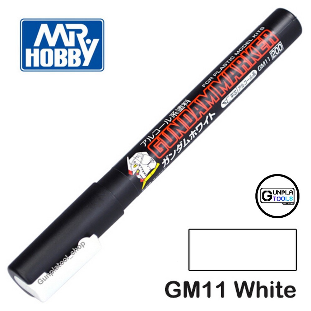 [ MR.HOBBY ] Gundam Marker GM11 White กันดั้มมาร์คเกอร์ ปากกาทาสี สีขาว