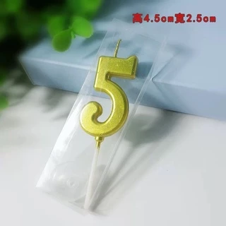 เทียนตัวเลขวันเกิดสีทอง0-9(6)