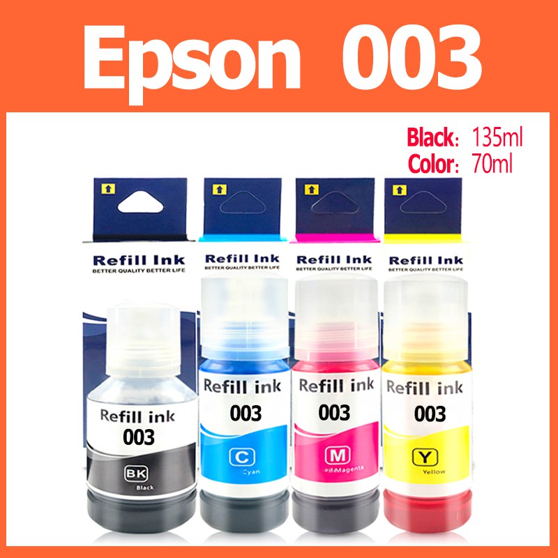Epson 003 หมึกเติม Epson 003 หมึกสำหรับเครื่องพิมพ์ L1110/L3101/L3108/L3100/L3110/L3116/L3118/L3119/L3150/L3156/L3158