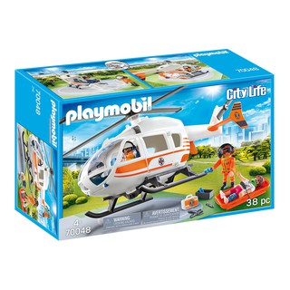 Playmobil 70048 Rescue Helicopter แอ็คชั่นฟิกเกอร์ ซิตี้ไลฟ์ คอปเตอร์กู้ภัย