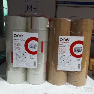 เทปขุ่น เทปใส 2 นิ้ว ยาว 45 หลา( แพ็ค 12 ม้วน) เหนียวติดทน  ติดดี ทน