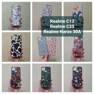 เคสแข็ง Realme C12 / C25 / Narzo 30A เคสไม่คลุมรอบนะคะ เปิดบน เปิดล่าง (ตอนกดสั่งซื้อ จะมีลายให้เลือกก่อนชำระเงินค่ะ)