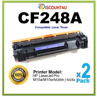 **Pack2** .. Discount4U ตลับหมึกเลเซอร์ Toner HP CF248A ใช้กับ HP LaserJet Pro M15a/M15w LaserJet Pro M28a/M28w