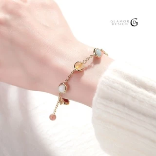 GLAMOR✨ รํ่ารวยเสน่ห์ Colorful Stones เจ็ดหินมงคล หินนําโชค สร้อยข้อมือ กําไลหินมงคล กําไลข้อมือ