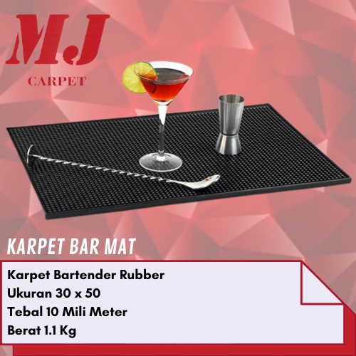 BAR MAT BARTENDER RUBBER BAR SPILL MAT 30 x 50 CM