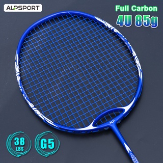 ALP ZHANYU 4U 38LBS G5 50T 100% Full Carbon Fiber High Modulus Magnetic Strung Badminton Racket With Free String Ultralight Reket Gift Box Professional Racquets Sports Equipment Battledore Raket Badminton For Training