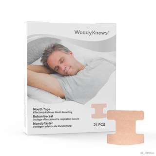 Woodyknows Mouth Tape For Nasal Breathing, Anti Snoring Mouth Strips, Stop Mouth Breathing, 24 Pack - Sleep &amp;amp; Snorin