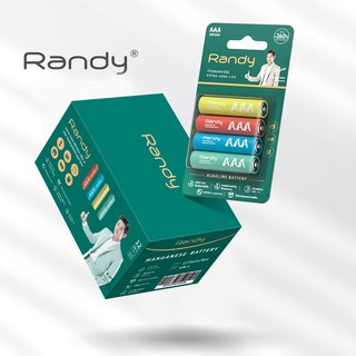 [ซื้อ3แผง แถม1แผง] Randy Battery แมงกานีส ถ่าน AAA ความจุสูง ถ่าน วิทยุ ของเล่น ถ่านไฟฉาย นาฬิกา  คีย์บอร์ดไร้สาย รีโมท