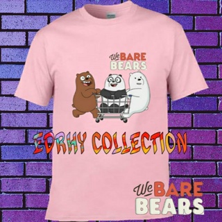 เสื้อยืดผ้าฝ้าย We BARE BEAR GOING SHOPPING เสื้อโปโล สําหรับผู้ใหญ่ 99