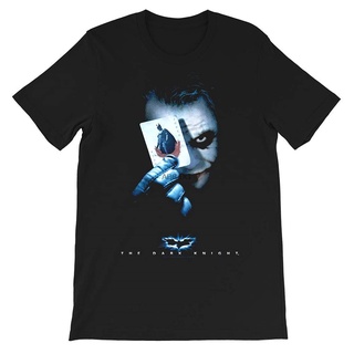 เสื้อยืดผ้าฝ้าย เสื้อยืด พิมพ์ลาย The-Dark-Knight Heath Ledger-Joker สไตล์คลาสสิก ไม่ซ้ําใคร สําหรับผู้ชาย MGkele09IJhnp