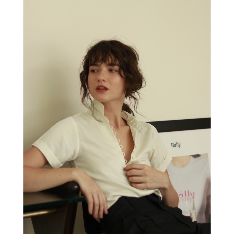 Rally Movement silk blouse arctic