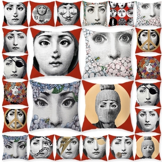 Retro Piero Fornasetti Face Pillow Case Bedroom Living Room Home Hall Decorative Cushion Pillow Cover