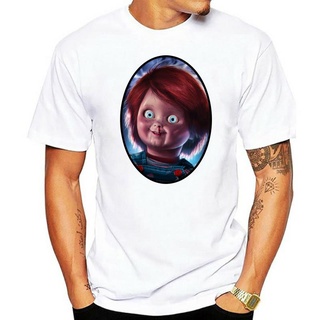 ใหม่ เสื้อยืดลําลอง แขนสั้น พิมพ์ลาย Chucky The Good Guy Doll สําหรับผู้ชายS-5XL