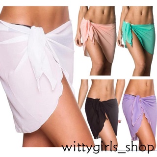 Wittygirls_shop | ผ้าคลุมชุดว่ายน้ำ ผ้าชีฟอง สําหรับผู้หญิง