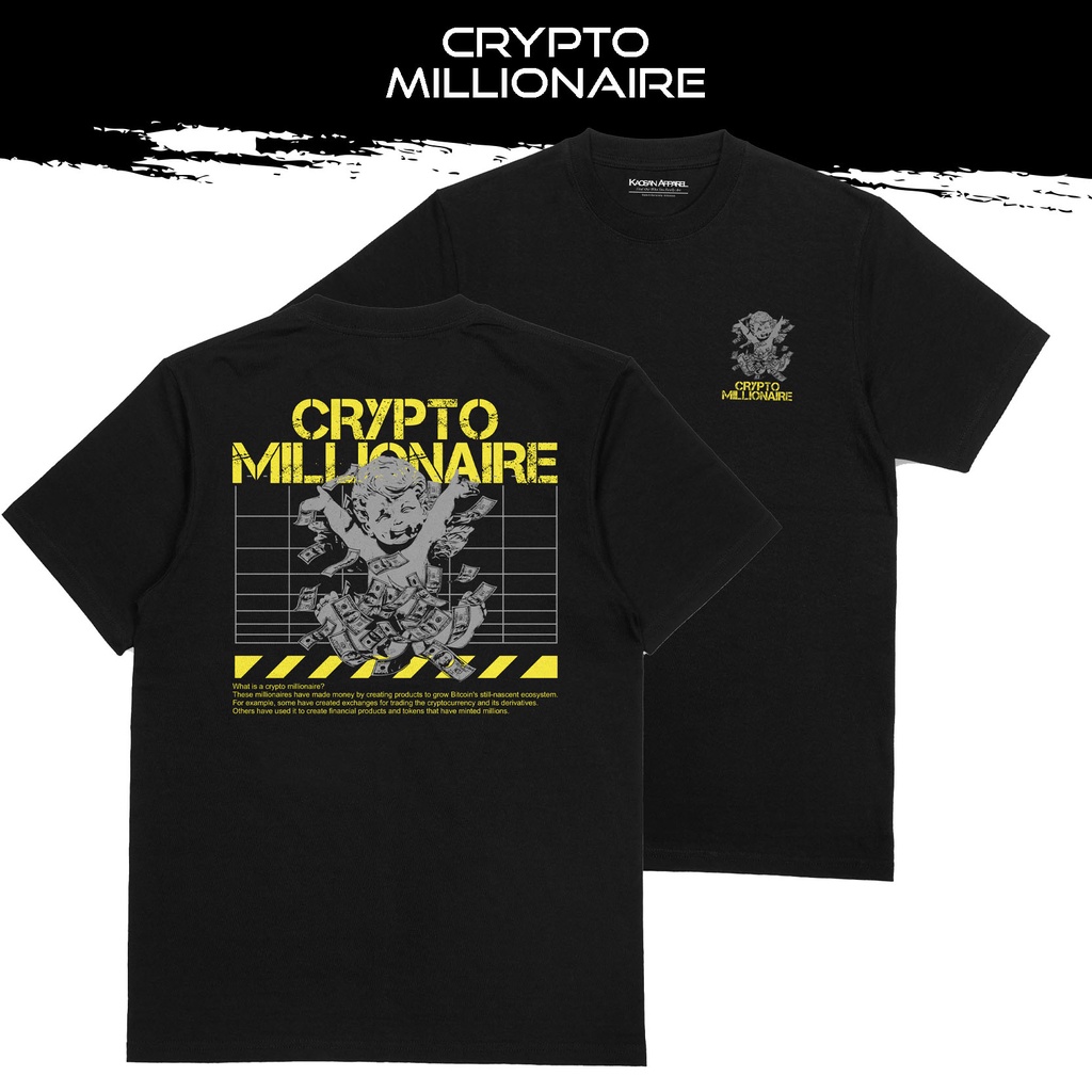 เสื้อยืด Crypto "Crypto Millionaire" - เสื้อยืด Cryptocurrency / เสื้อยืด Crypto / เสื้อยืด Crypto /
