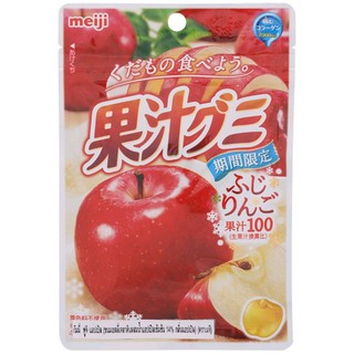 เยลลี่เจลาตินผสมน้ำแอปเปิ้ลเข้มข้น 14% Meiji Fuji Apple Gummy 47g.