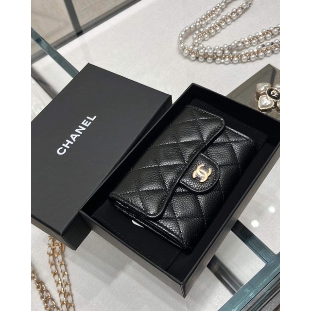 New Chanel card holder ghw holo31