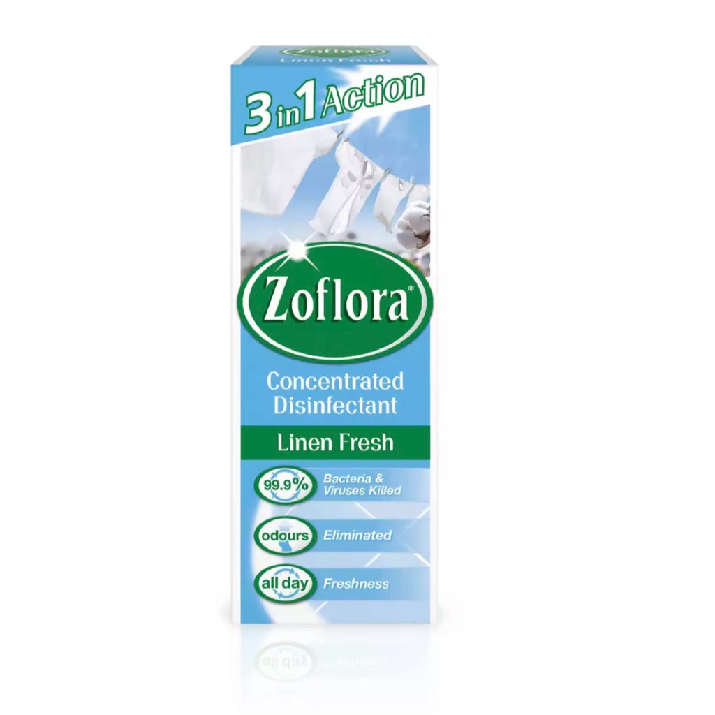 ☫[พร้อมส่ง] Zoflora น้ำยาฆ่าเชื้ออเนกประสงค์ สูตรเข้มข้น โซฟลอร่า กลิ่นลินินเฟรช 120 มล.
