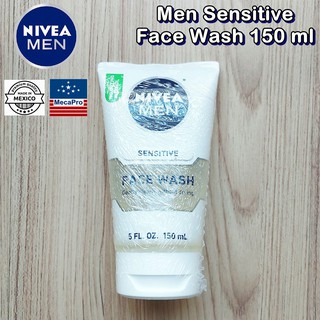 NIVEA® Men Sensitive Face Wash 150 ml นีเวีย เจลล้างหน้า สำหรับผู้ชาย เหมาะสำหรับผิวบอบบาง แพ้ง่าย