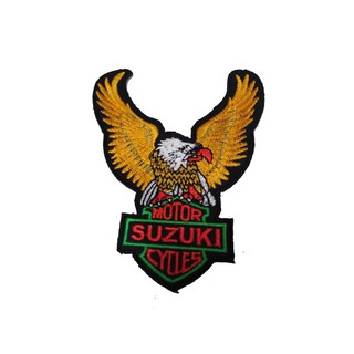 SUZUKI MOTERCYCLES ป้ายติดเสื้อแจ็คเก็ต อาร์ม ป้าย ตัวรีดติดเสื้อ อาร์มรีด อาร์มปัก Badge Patches