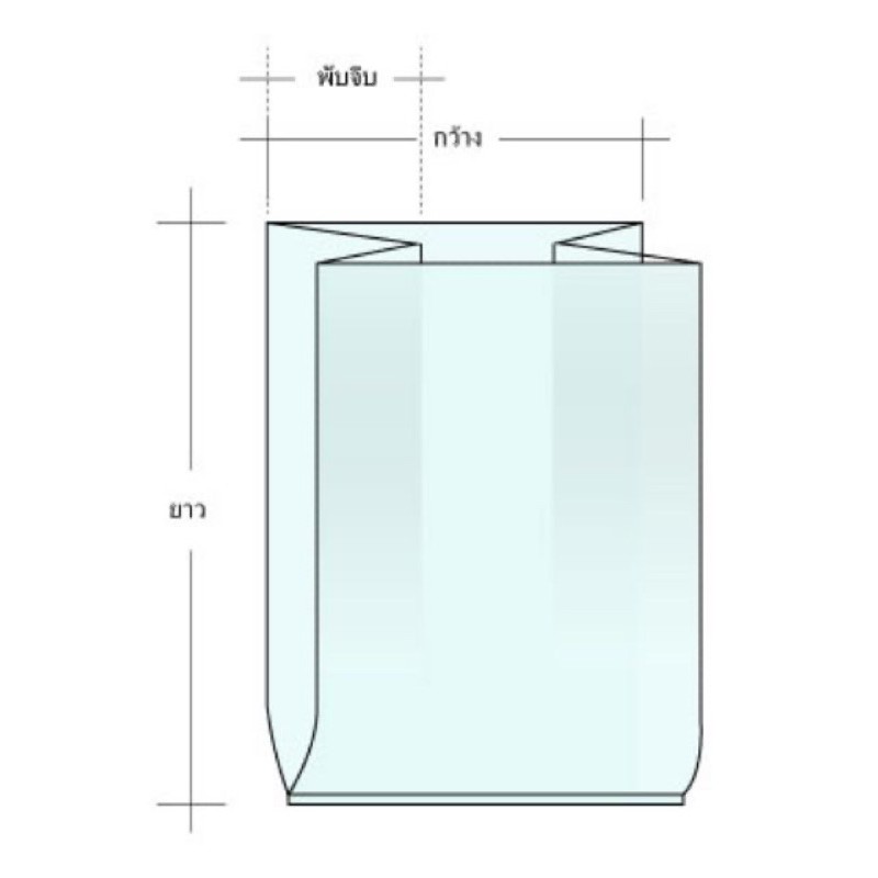 พร้อมส่ง ถุง PE ใหญ่ 51" x 59" (130x150 ซม. พับจีบ 60 ซม)  หนา 100 ไมครอน ถุงพลาสติกขนาดใหญ่ เนื้อ P