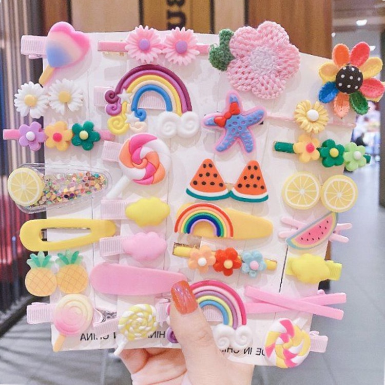 Bensen กิ๊ฟน่ารัก กิ๊ฟสไตล์เกาหลี กิ๊ฟเซ็ท14 ชิ้น กิ๊บสีลูกกวาด Children's hairpin